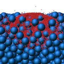 Ecoulement d'un fluide à travers des particules